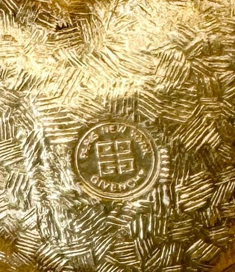Vintage Givenchy Gold Heart Padlock Brooch Pin Signed French Designer Costume Jewelry