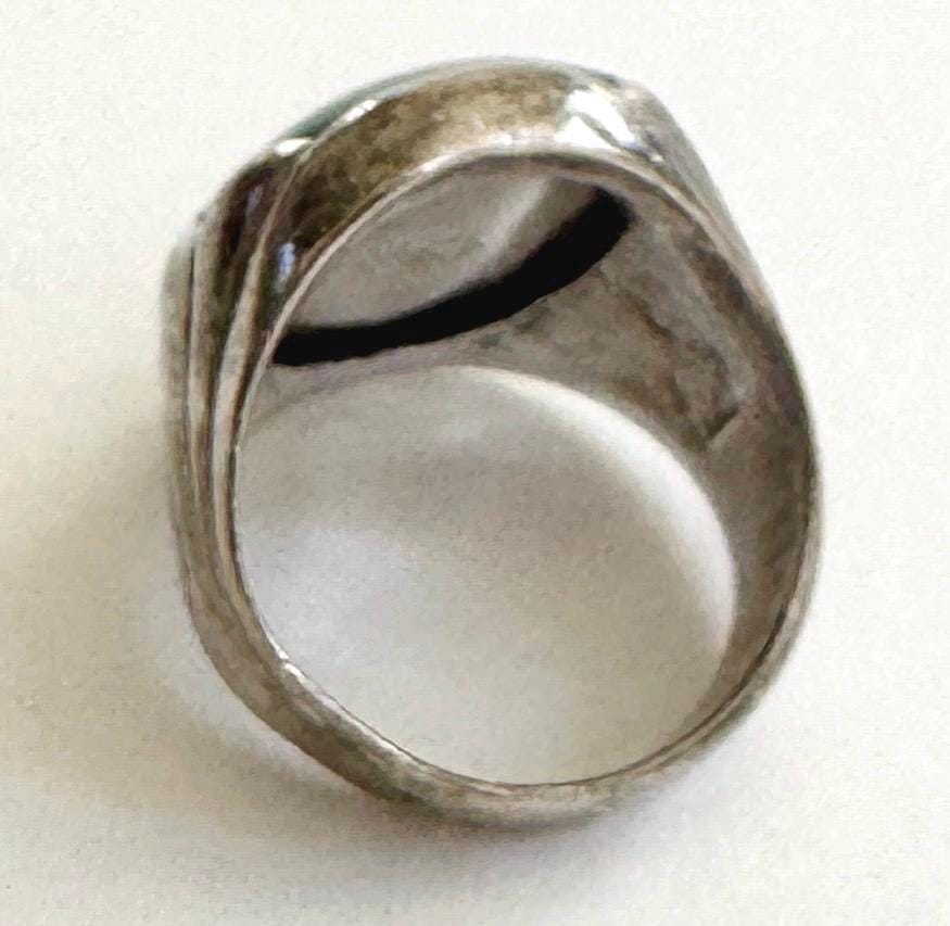 Bell Trading Turquoise Ring Vintage Native American Navajo Fred Harvey Trading Post Era Size