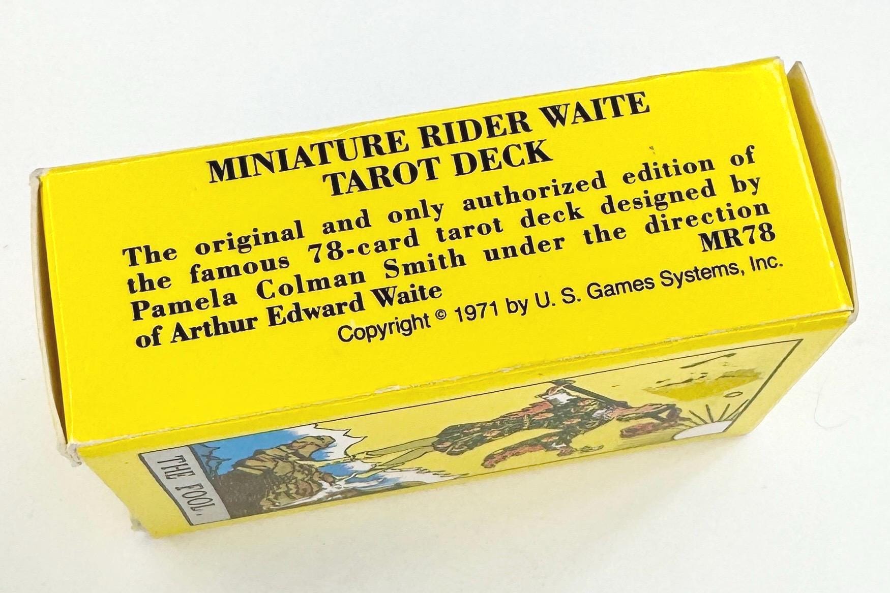 Vintage Tarot Card Deck 70s 80s Raider Waite Miniature Sealed Never Used Cards Made in Switzerland