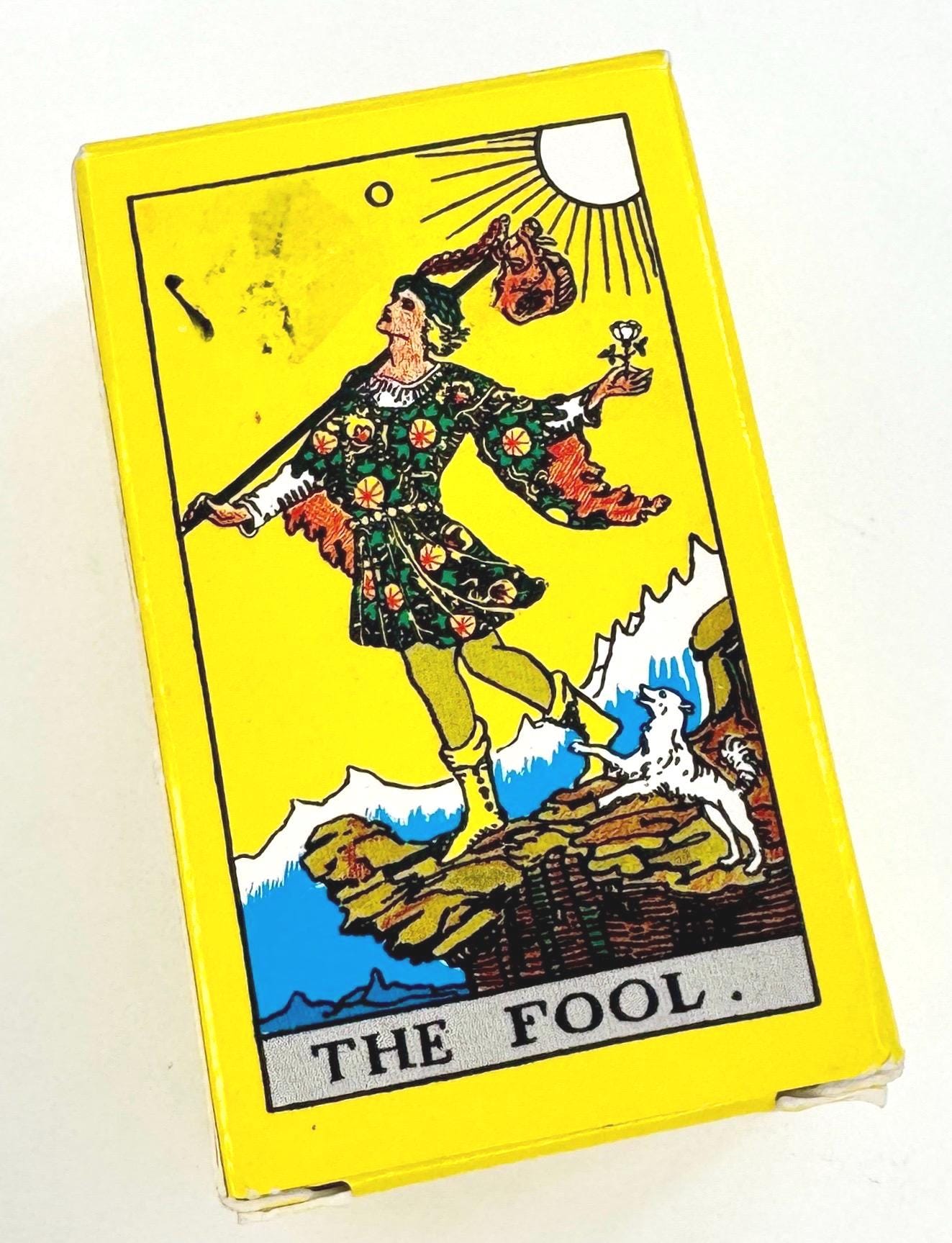 Vintage Tarot Card Deck 70s 80s Raider Waite Miniature Sealed Never Used Cards Made in Switzerland