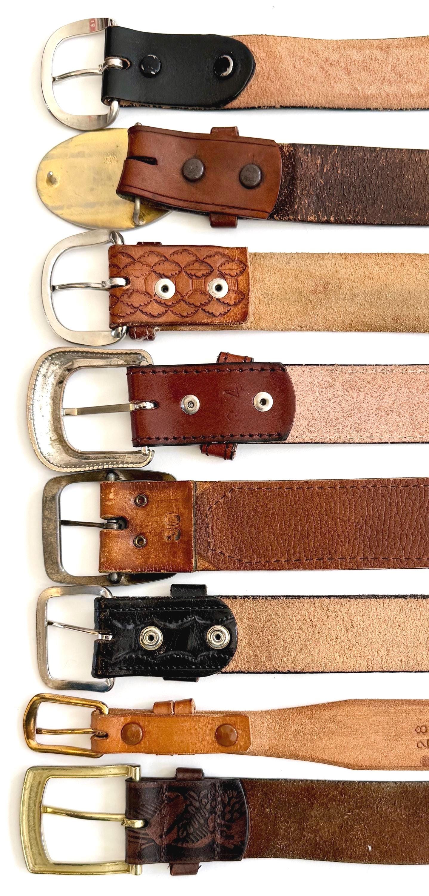 Vintage Toole Leather Western Cowboy Belt 70s 80s Boho Americana