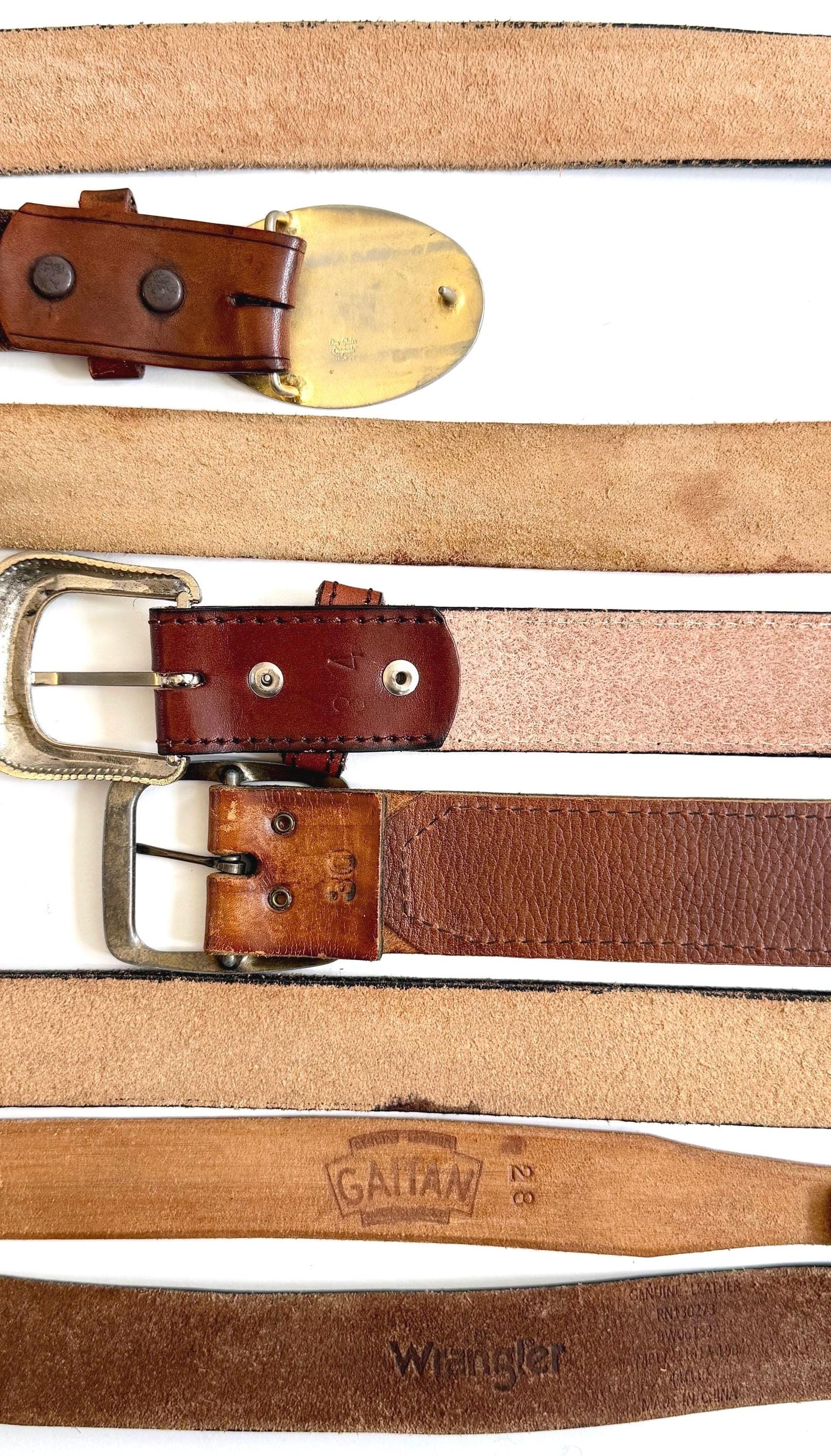 Vintage Toole Leather Western Cowboy Belt 70s 80s Boho Americana