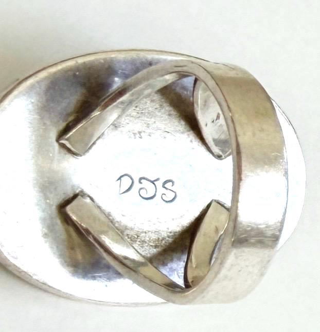 Vintage Zuni Turquoise Ring Signed Native American Sterling Silver