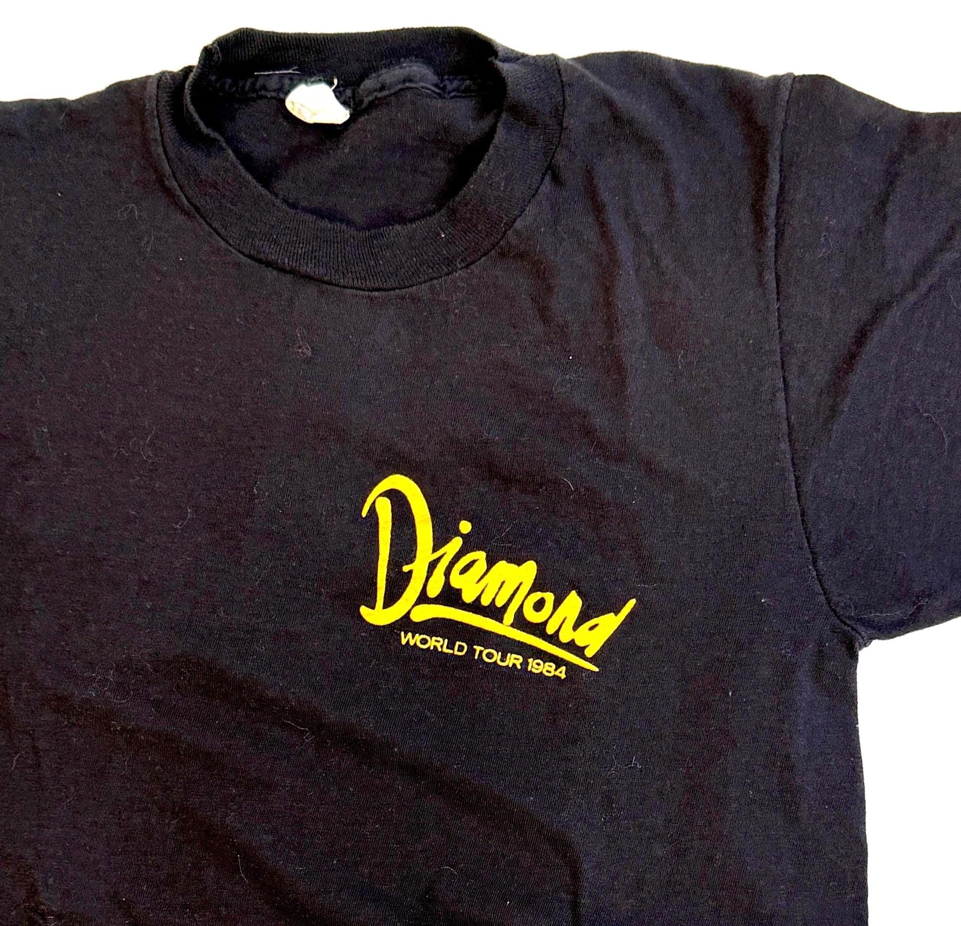 80s Neil Diamond Tshirt Vintage Screen Stars Black 1984 World Tour