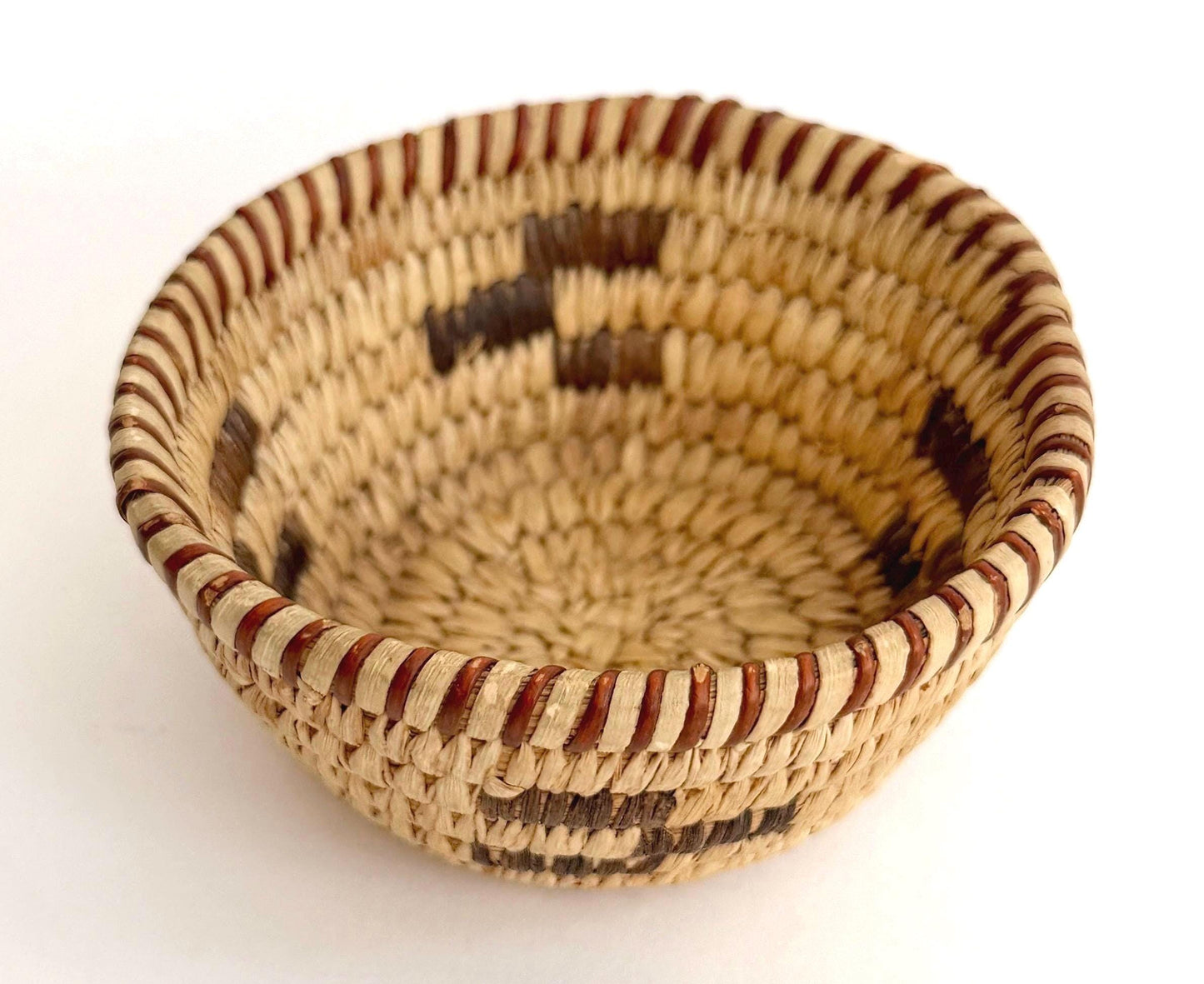 Small Vintage Papago Basket Bowl Southwest Native American