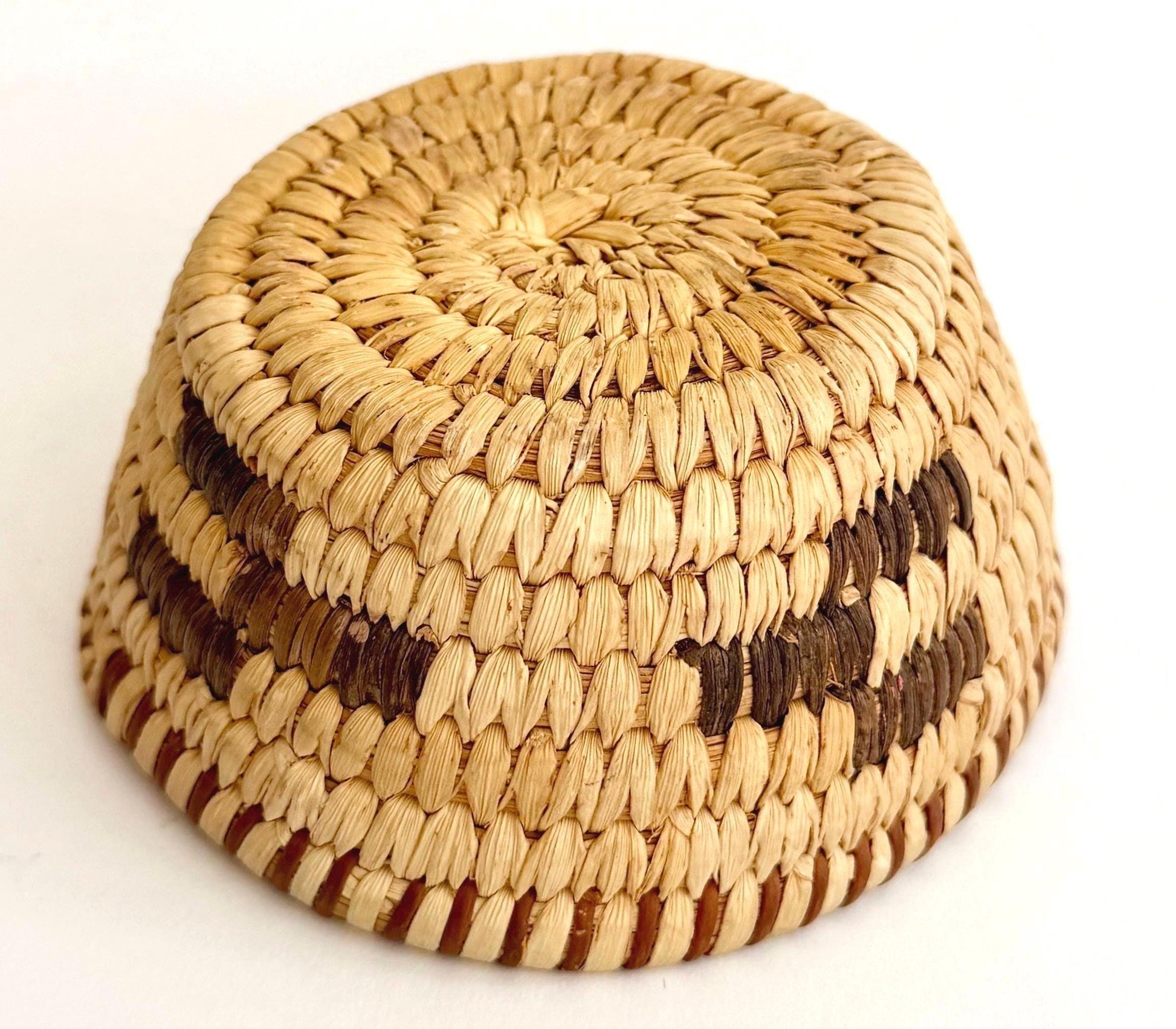 Small Vintage Papago Basket Bowl Southwest Native American