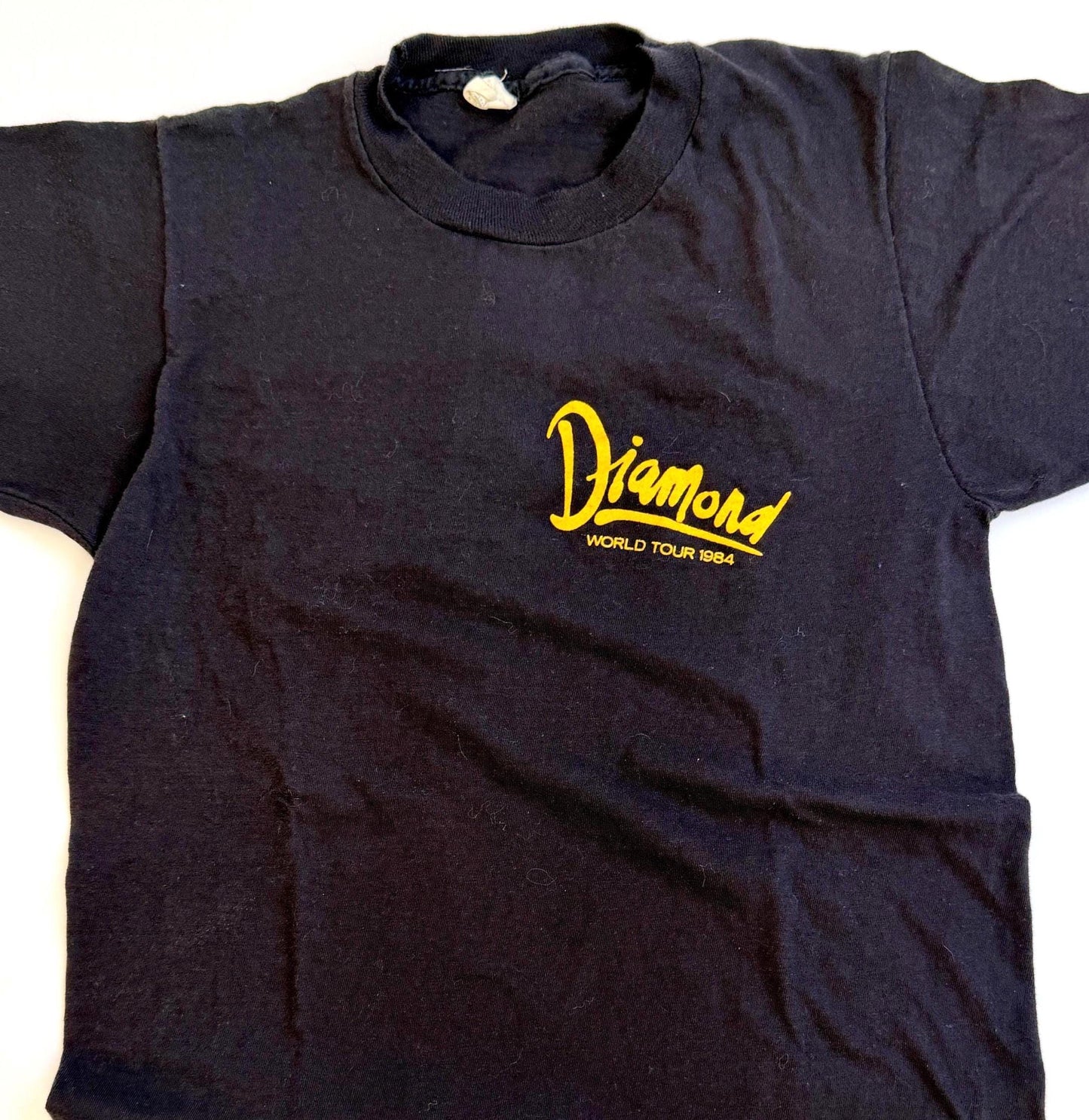 80s Neil Diamond Tshirt Vintage Screen Stars Black 1984 World Tour