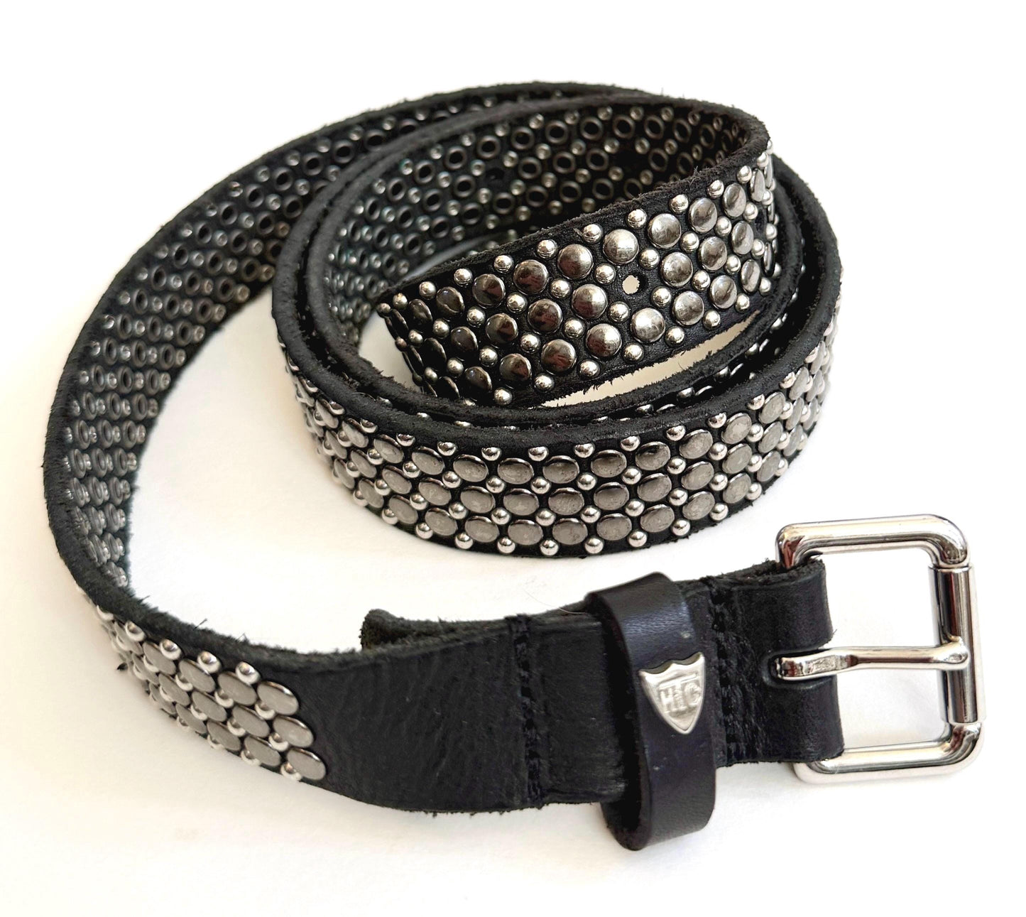 Vintage Hollywood Trading Company HTC Sillver Studded Belt Heavily Size 34