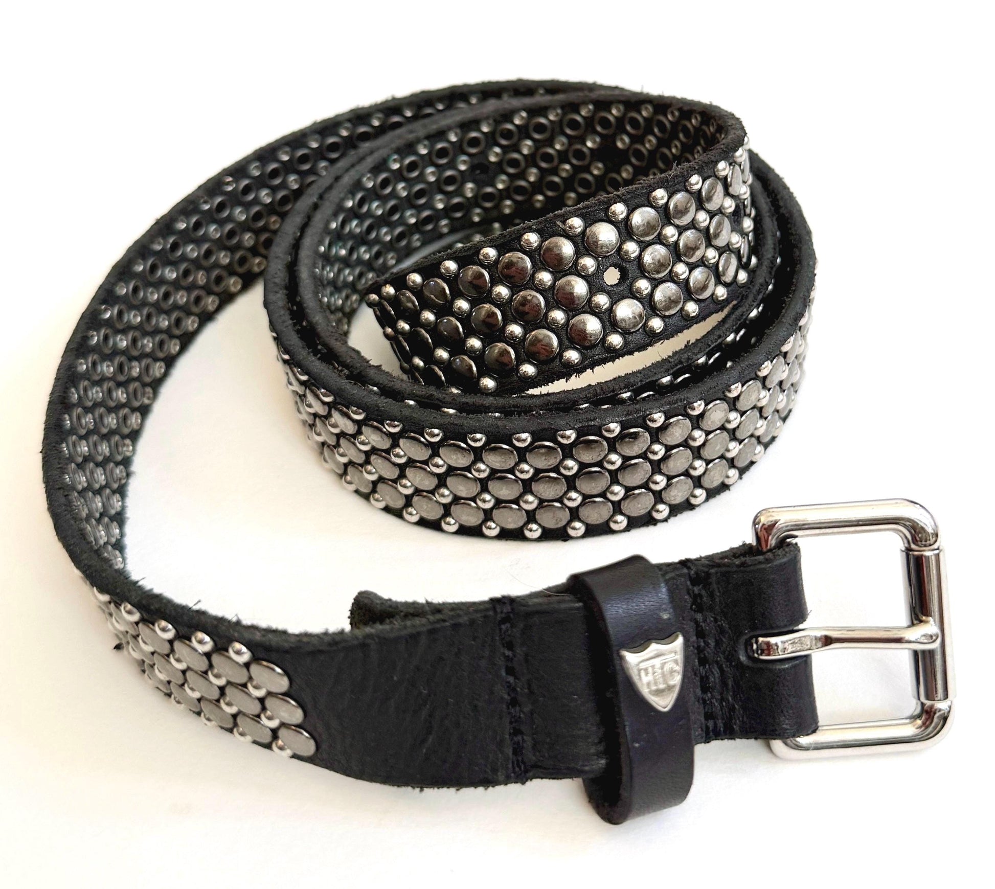 Vintage Hollywood Trading Company HTC Sillver Studded Belt Heavily Size 34