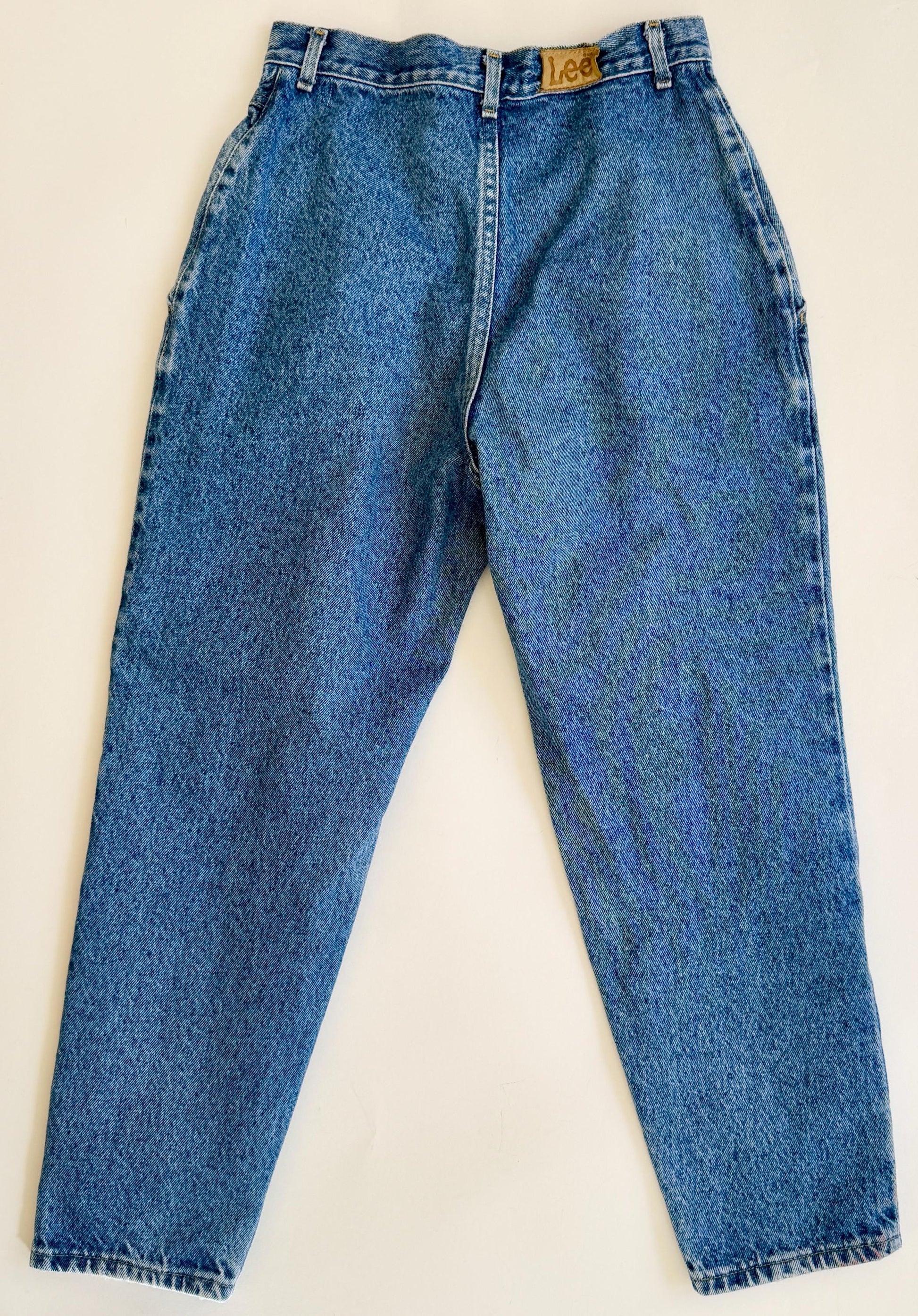 Vintage 80s Lee Mom Jeans High Waist Medium Wash Denim