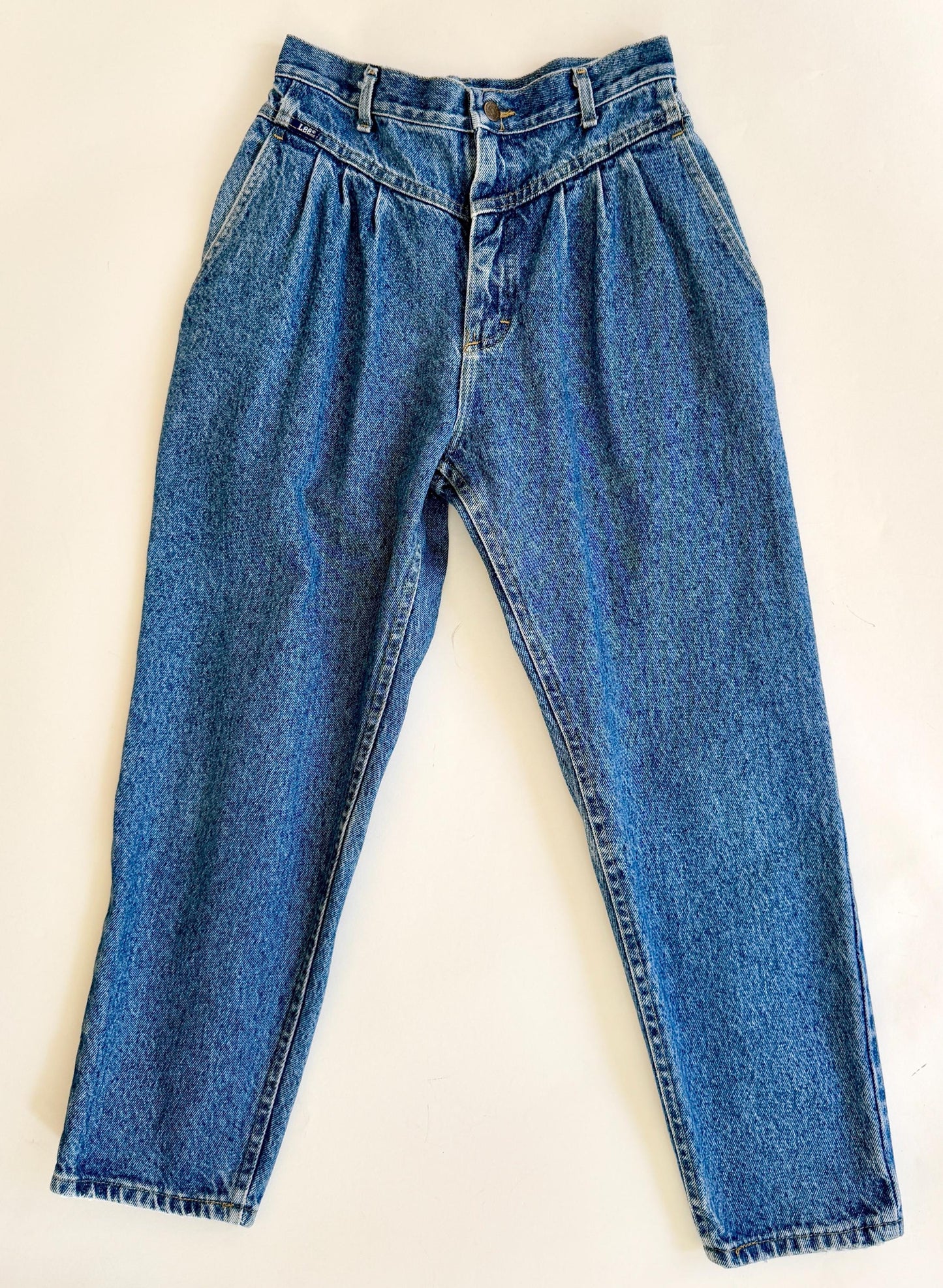 Vintage 80s Lee Mom Jeans High Waist Medium Wash Denim