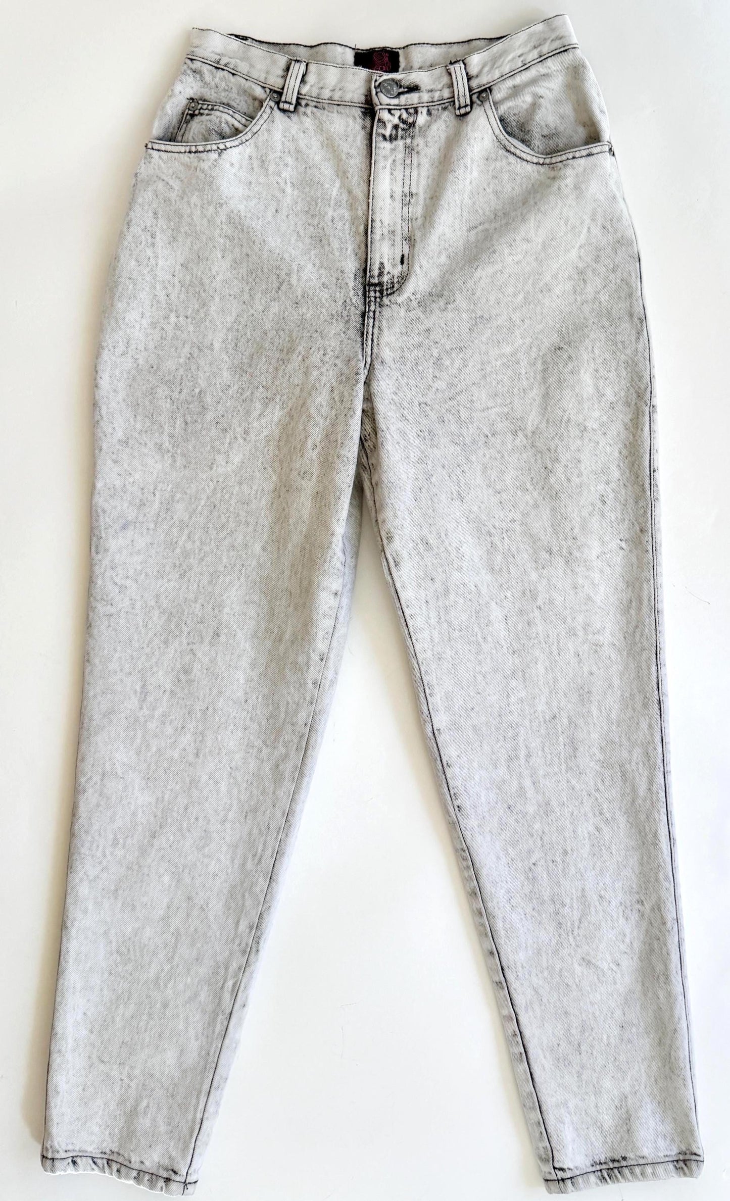 Vintage 80s Sasson Gray Acid Wash Jeans Denim Mom Jean High Waist