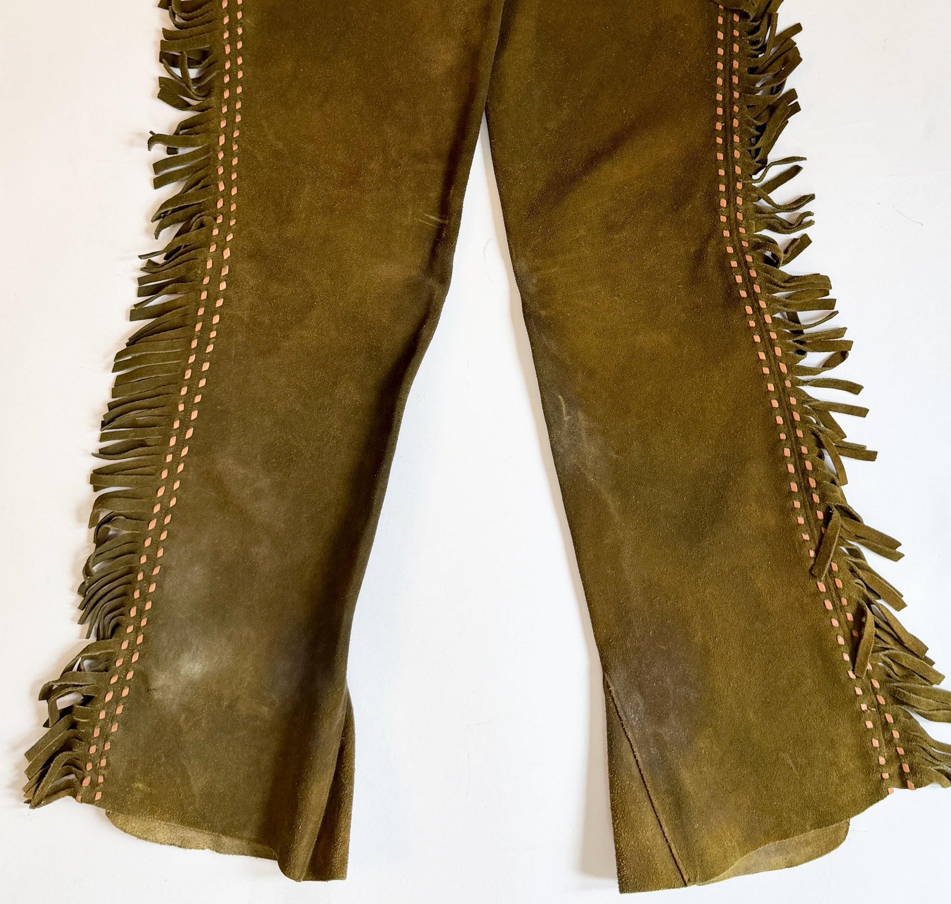 Handmade Vintage Western Riding Chaps Fringe Trim