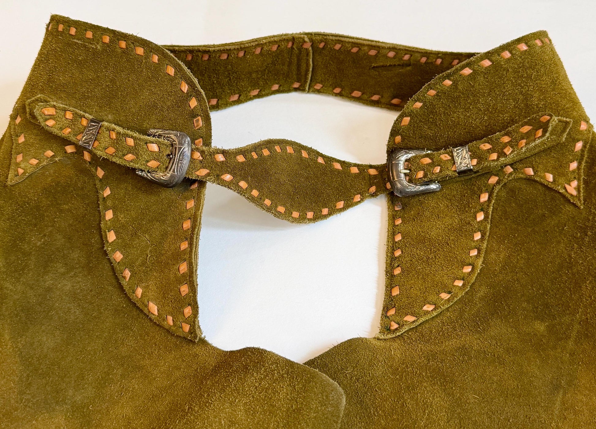Handmade Vintage Western Riding Chaps Fringe Trim