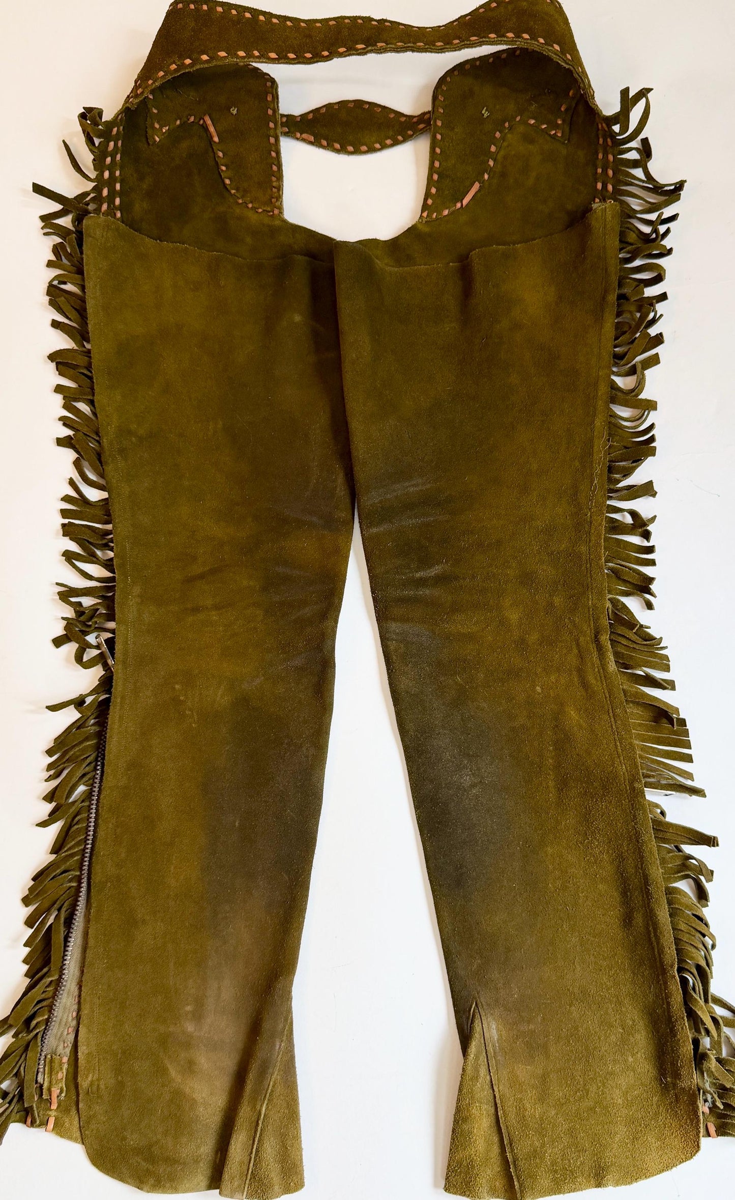 Handmade Vintage Western Riding Chaps Fringe Trim