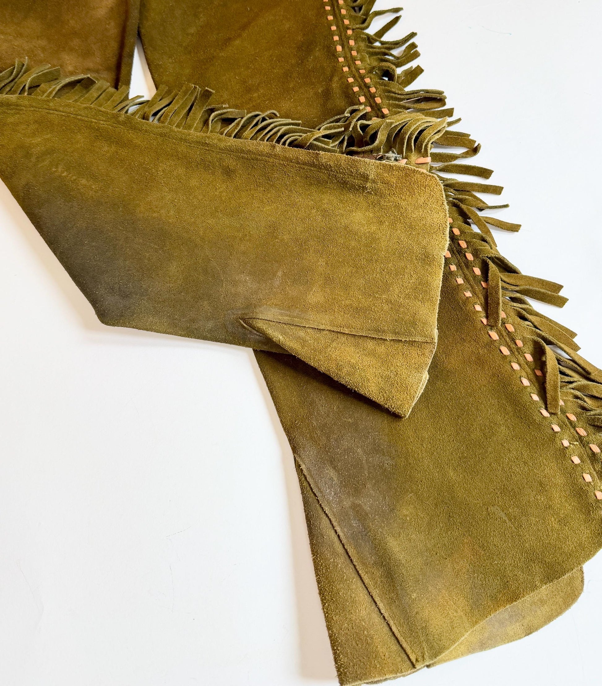 Handmade Vintage Western Riding Chaps Fringe Trim