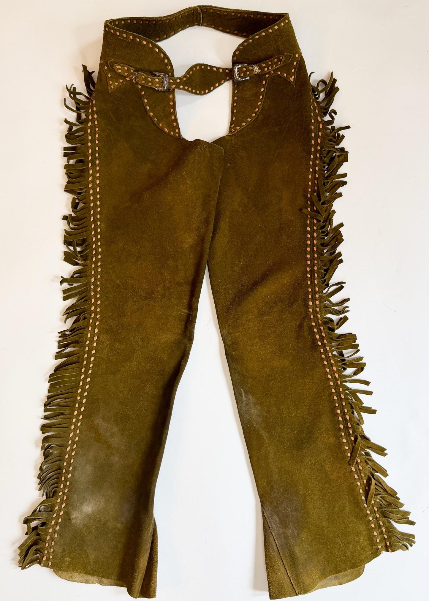 Handmade Vintage Western Riding Chaps Fringe Trim