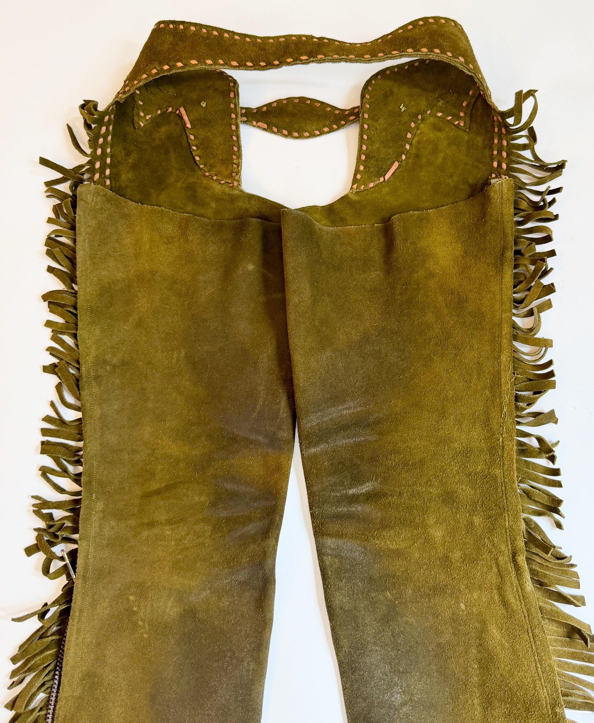 Handmade Vintage Western Riding Chaps Fringe Trim