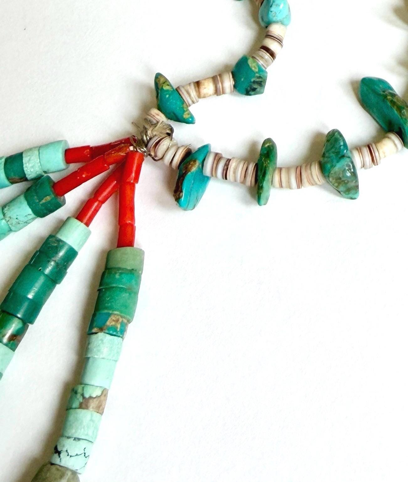Vintage Native American Turquoise Jacla Necklace