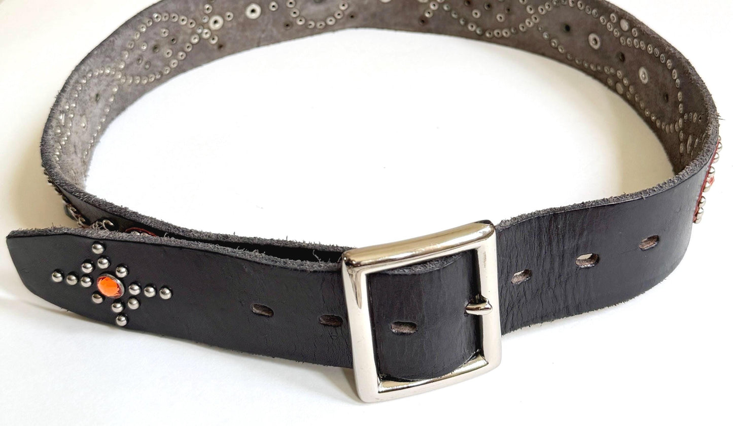 Vintage Hollywood Trading Company HTC Studded Belt Heavily Studded Size 34