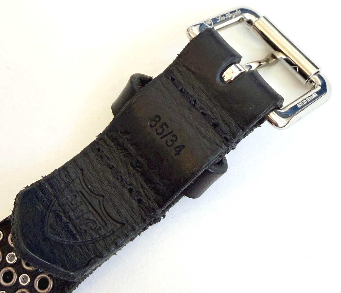 Vintage Hollywood Trading Company HTC Sillver Studded Belt Heavily Size 34