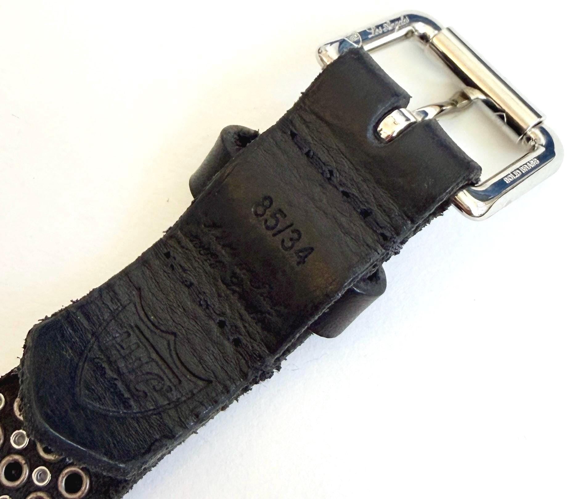 Vintage Hollywood Trading Company HTC Sillver Studded Belt Heavily Size 34
