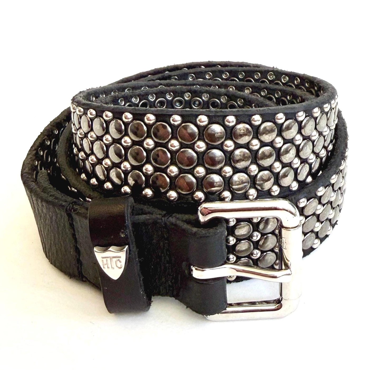 Vintage Hollywood Trading Company HTC Sillver Studded Belt Heavily Size 34