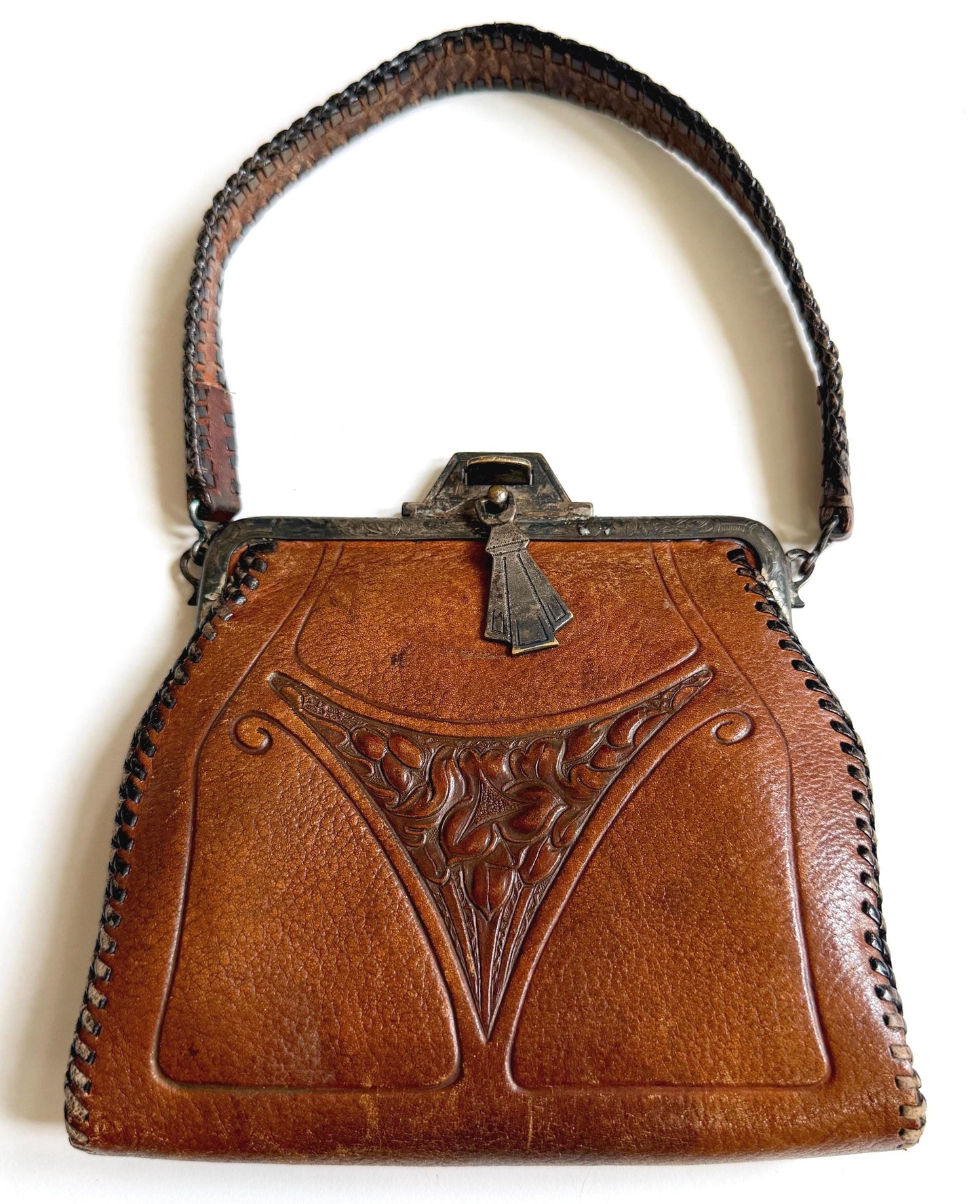 Antique Meeker Made Bag 1800s 1900s Art Nouveau Arts & Crafts Era