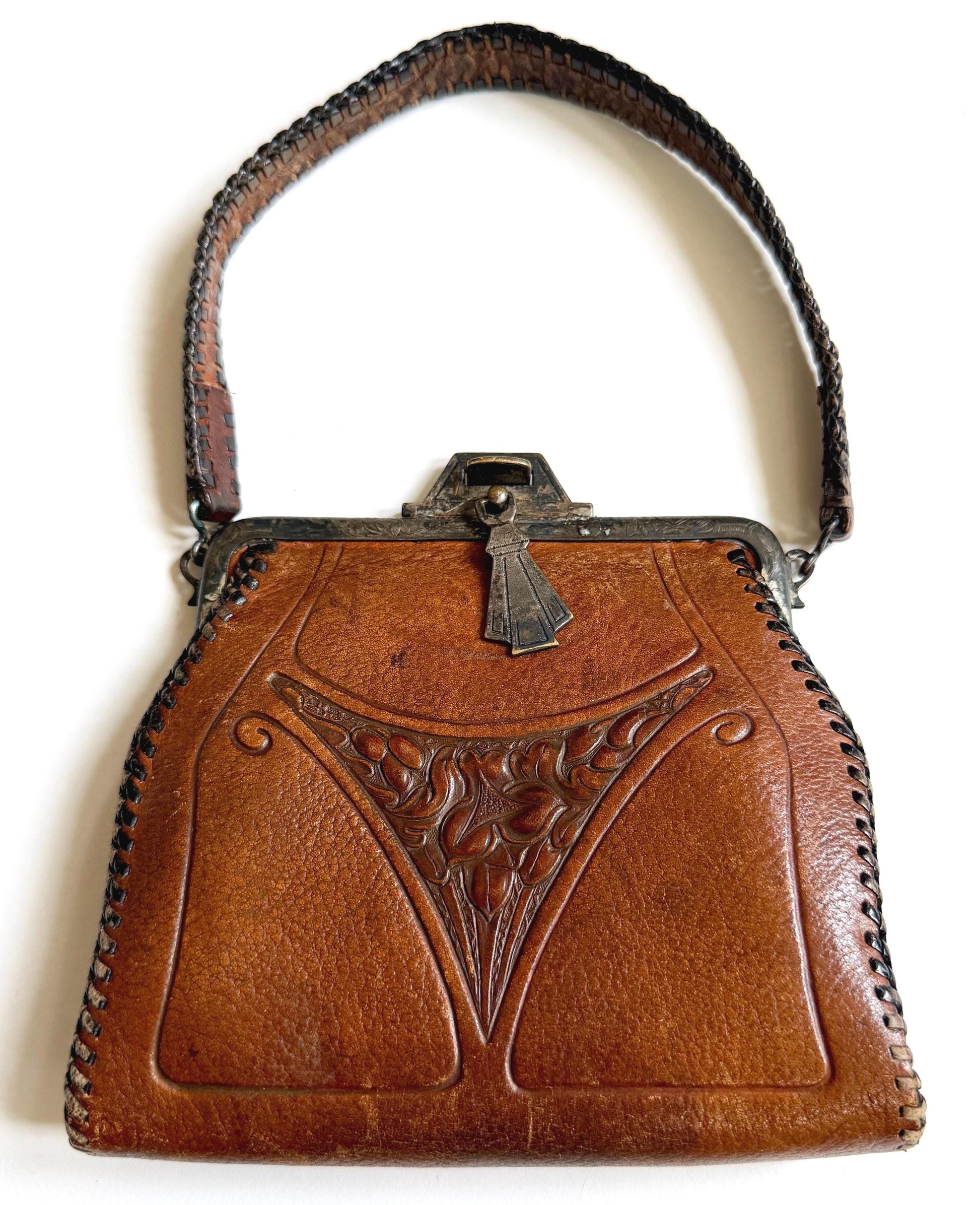 Antique Meeker Made Bag 1800s 1900s Art Nouveau Arts & Crafts Era