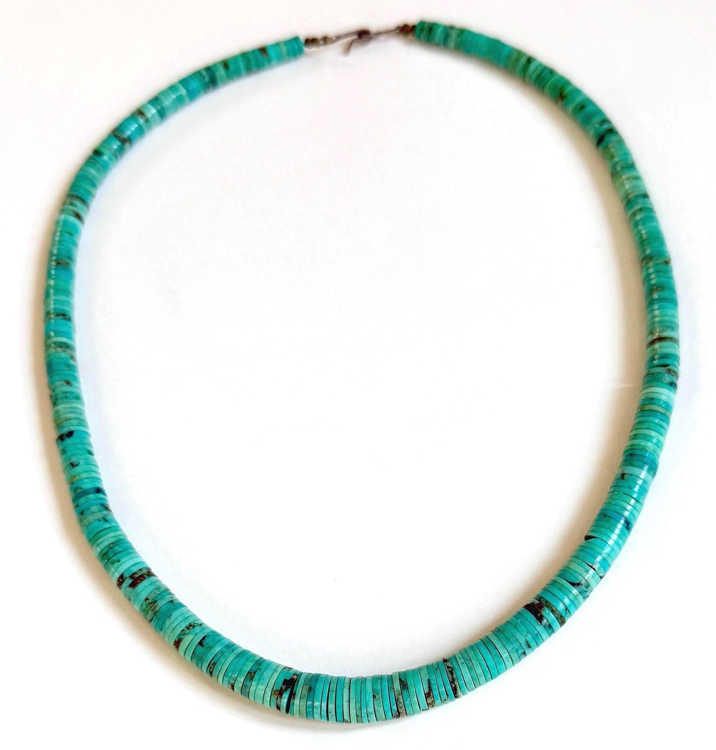 Vintage Turquoise Heishi Bead Necklace Vintage Native American Santo Domingo