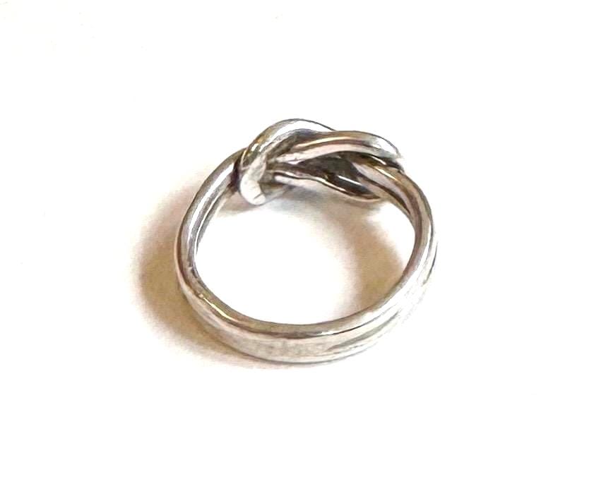 Navajo Sterling Silver Love Knot Ring Vintage 925 Band Delicate Native American Size 5.25