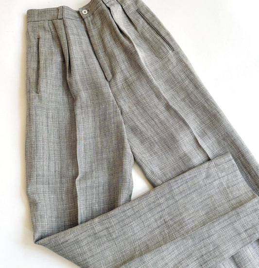 Vintage Calvin Klein High Waist Trousers 70s/80s Minimalist Woven Pants