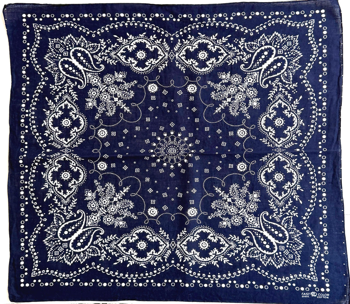 Vintage 50s Indigo Bandana Fast Color Elephant Trunk Up – Painted Sky ...