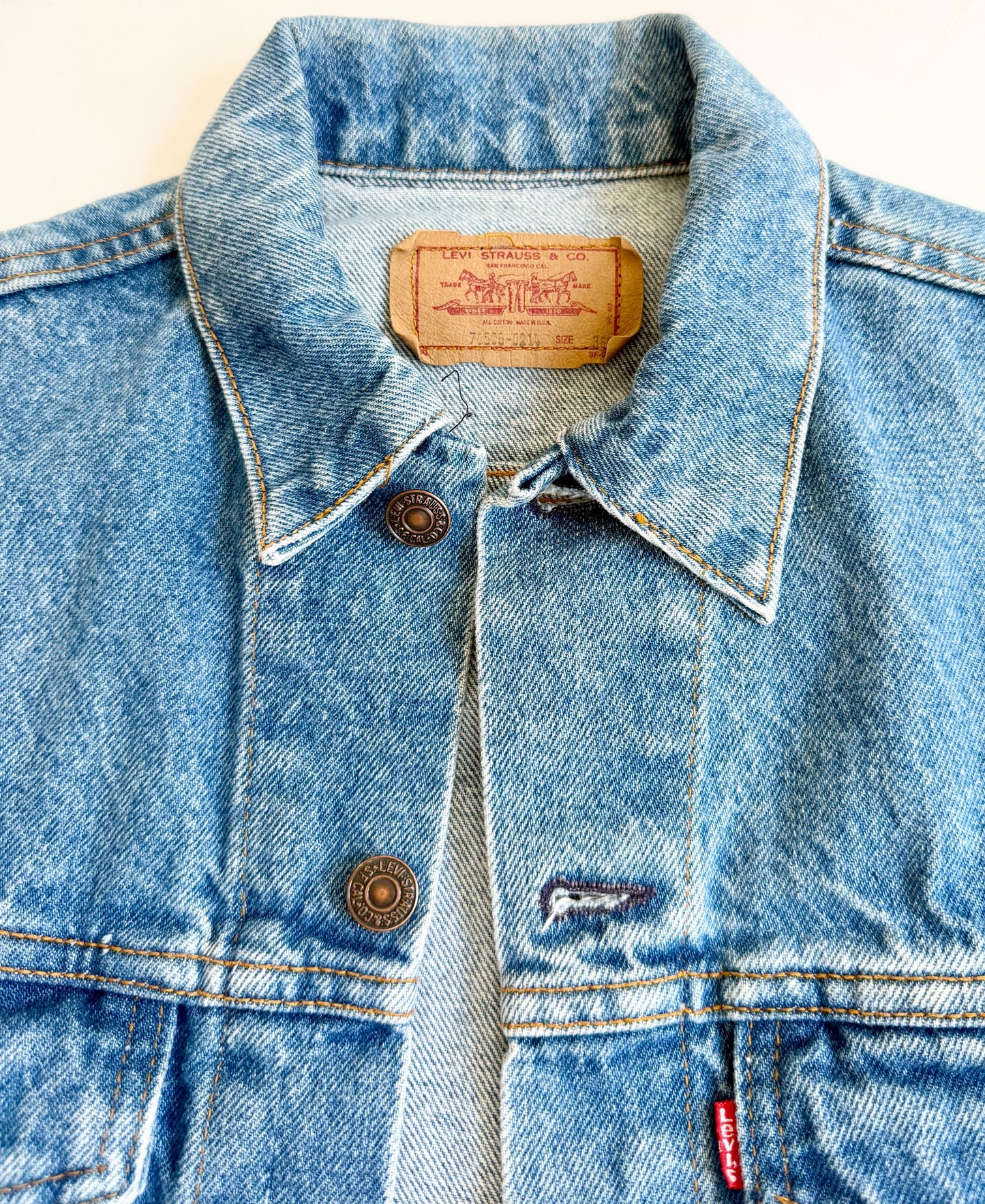 Vintage Levi's Denim Jacket Made in USA Medium Wash