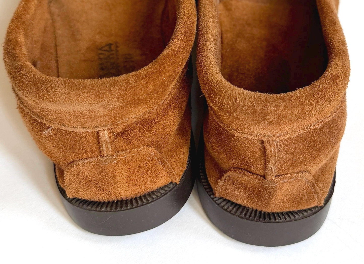 Vintage Minnetonka Moccasins Brown Sueded Leather with Thunderbird Beading