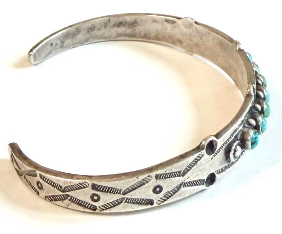 Fred Harvey Era Snake Eye Turquoise Bracelet Native American