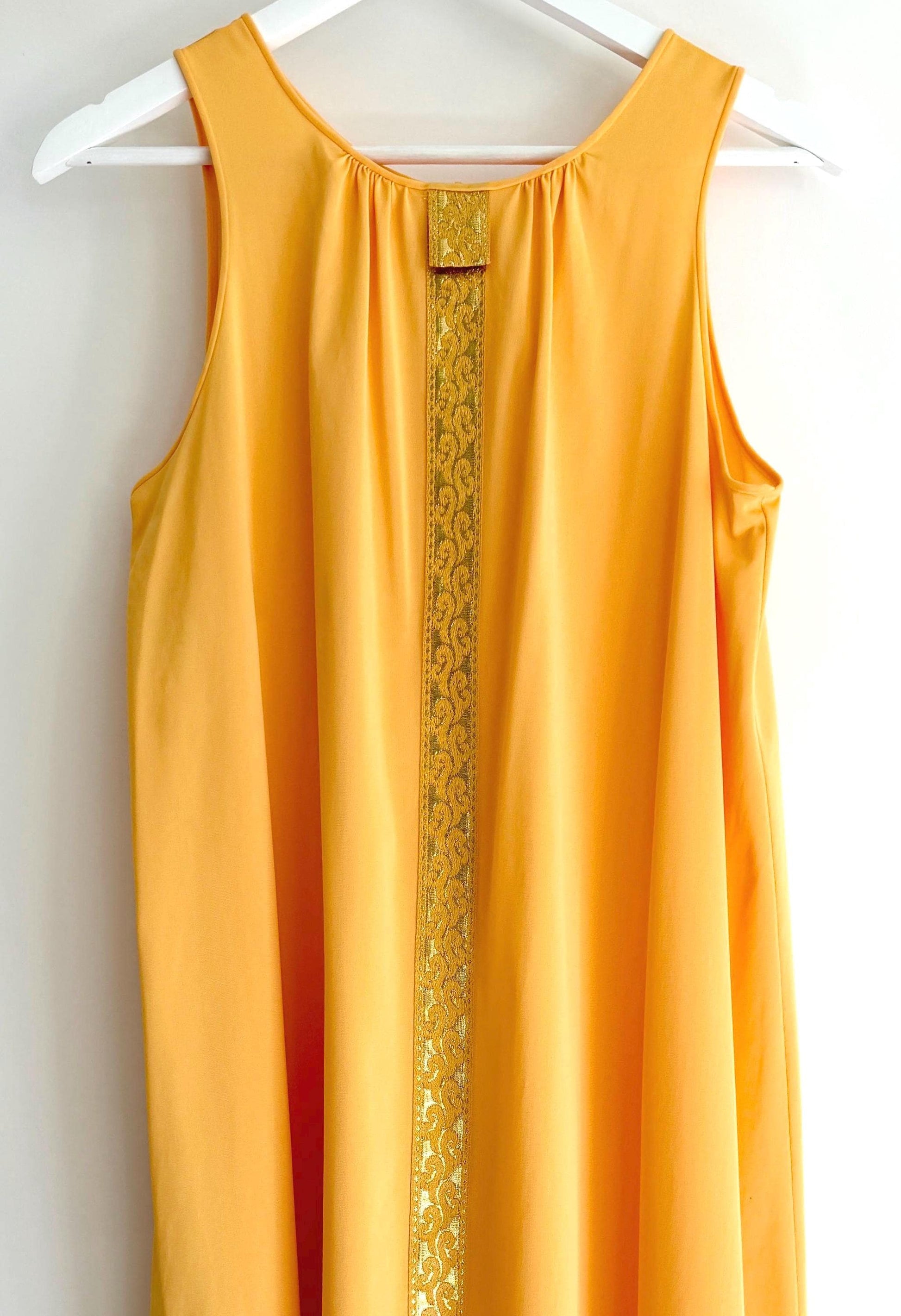 Vintage Gold Brocade Nylon Nightgown Nightie 60s Lorraine Lingerie