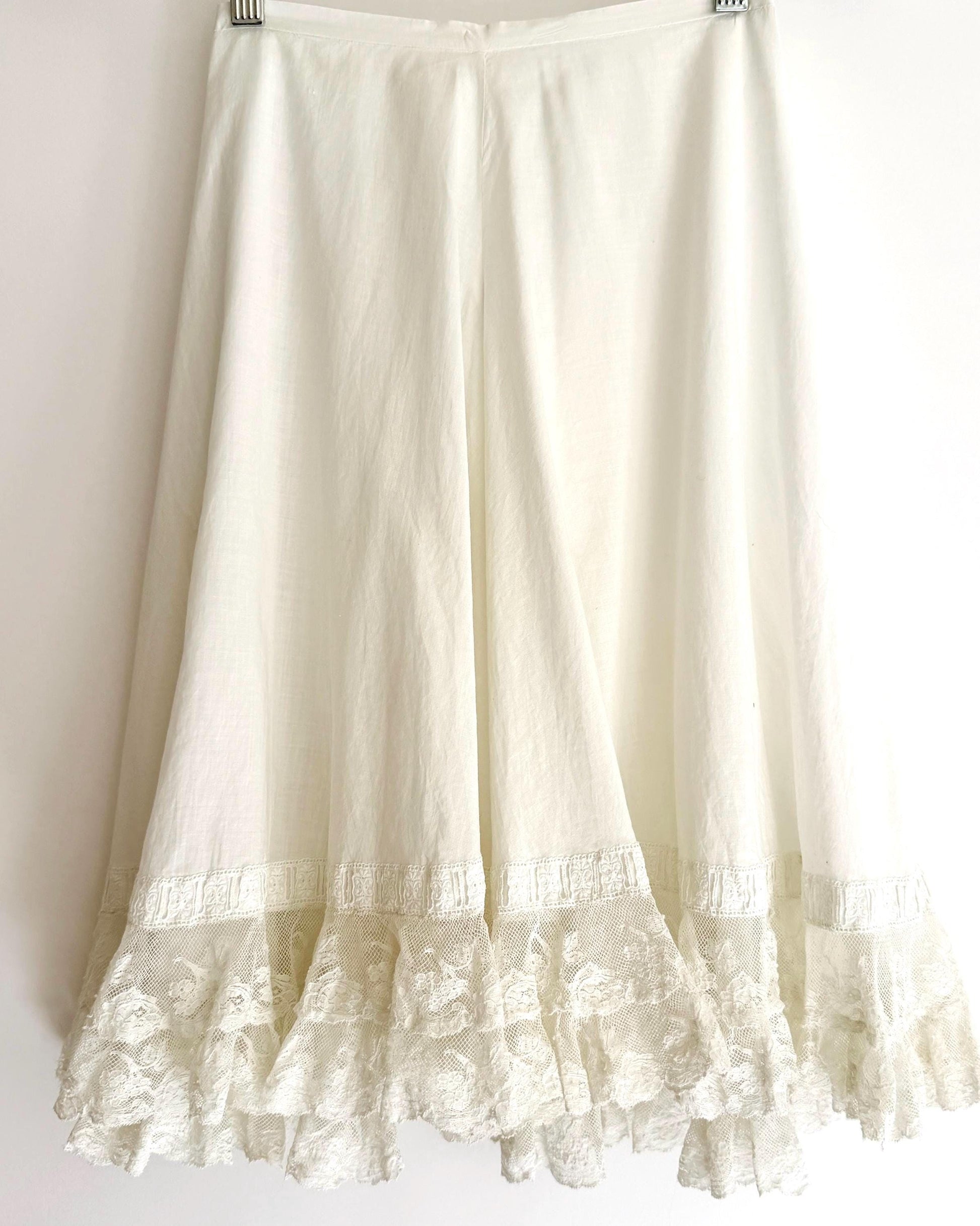 French Antique White Cotton Bloomers Knickers Historical Edwardian Victorian Undergarments