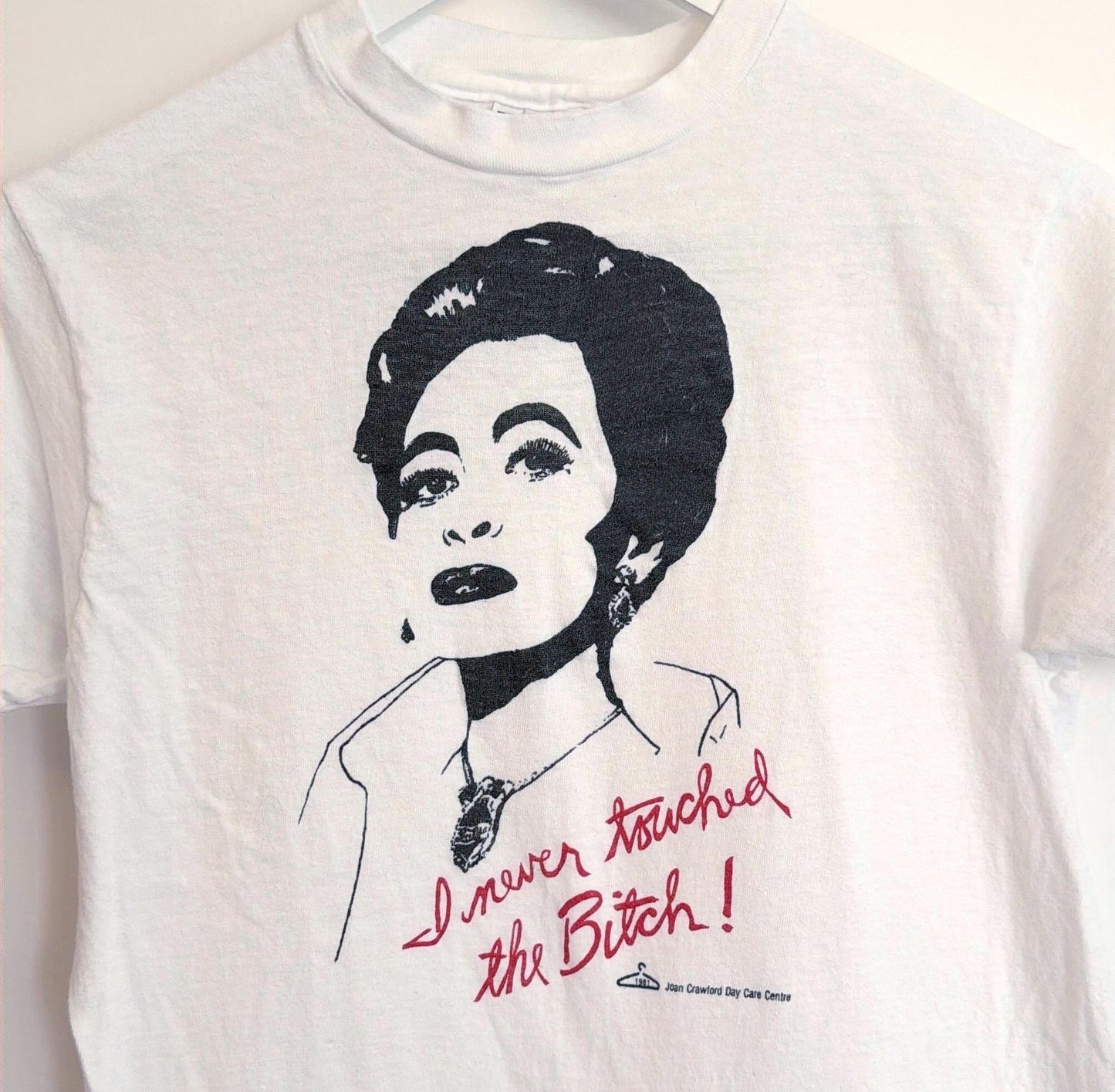 Rare 80s Mommie Dearest Graphic Tshirt 1981 Joan Crawford Movie I Never Touched the Bitch