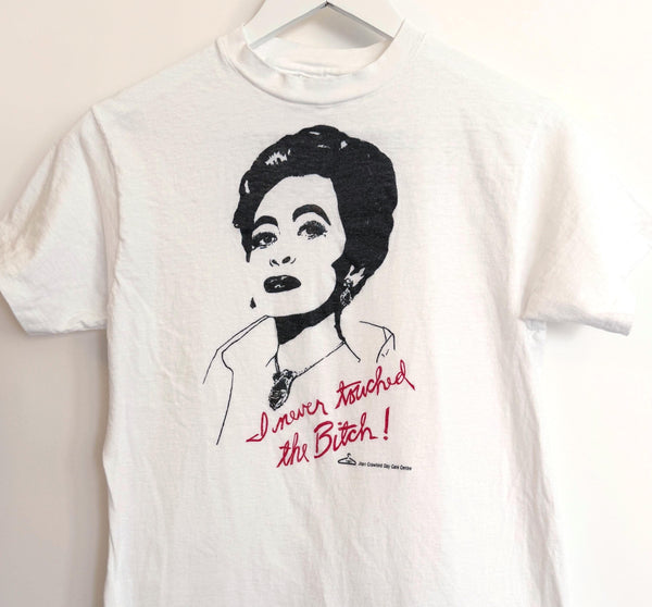 Rare 80s Mommie Dearest Graphic Tshirt 1981 Joan Crawford Movie I Never Touched the Bitch