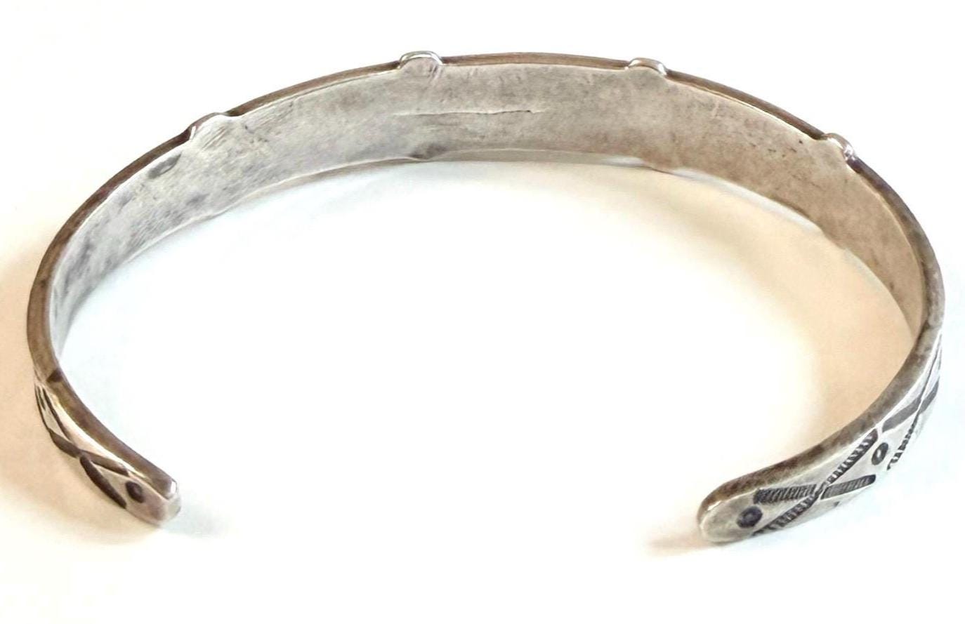 Fred Harvey Era Snake Eye Turquoise Bracelet Native American