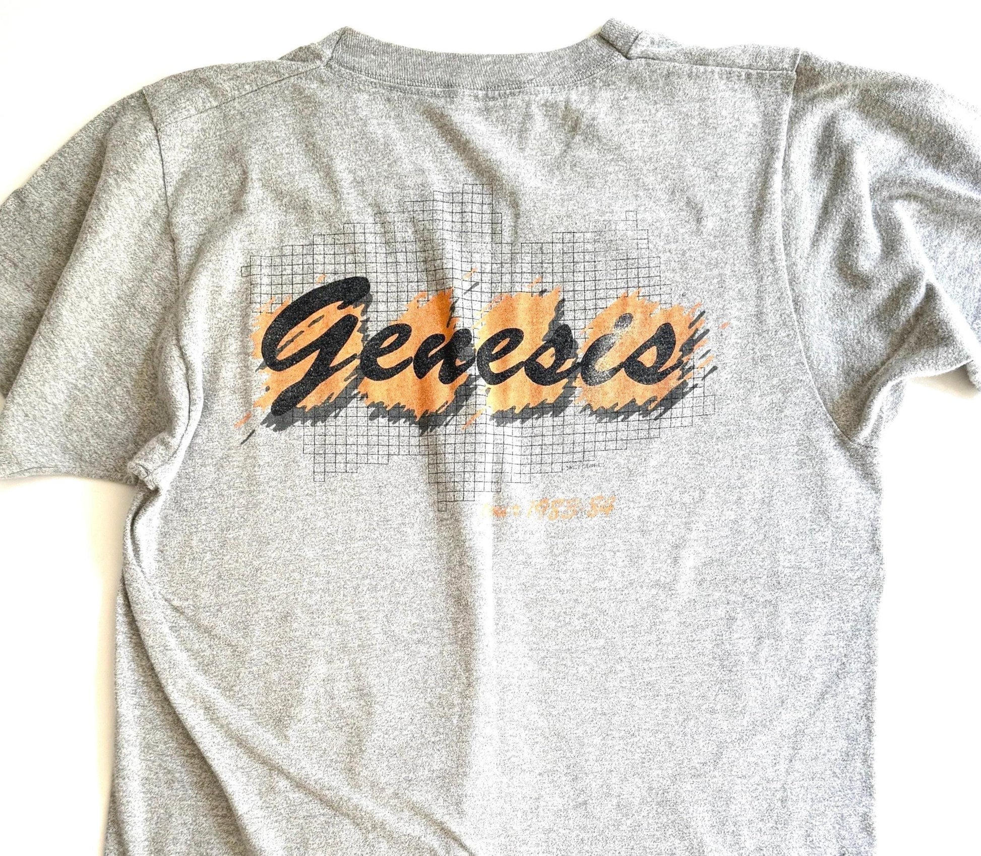 Vintage 80s Genesis Mama Tour T-Shirt Soft Gray Band Tee Rock Concert Merch