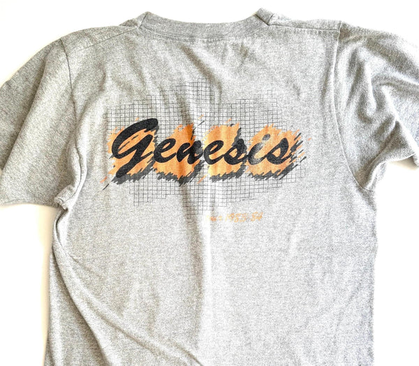 Vintage 80s Genesis Mama Tour T-Shirt Soft Gray Band Tee Rock Concert Merch