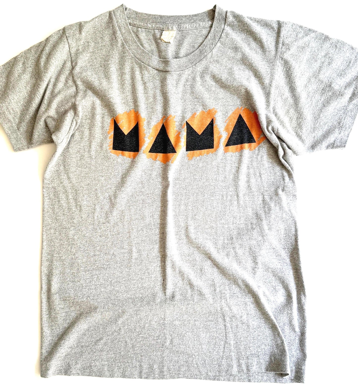 Vintage 80s Genesis Mama Tour T-Shirt Soft Gray Band Tee Rock Concert Merch