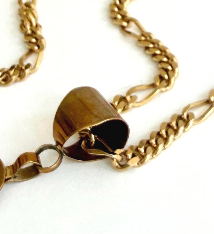 Vintage Navajo Thunderbird Necklace Signed Brass Pendant