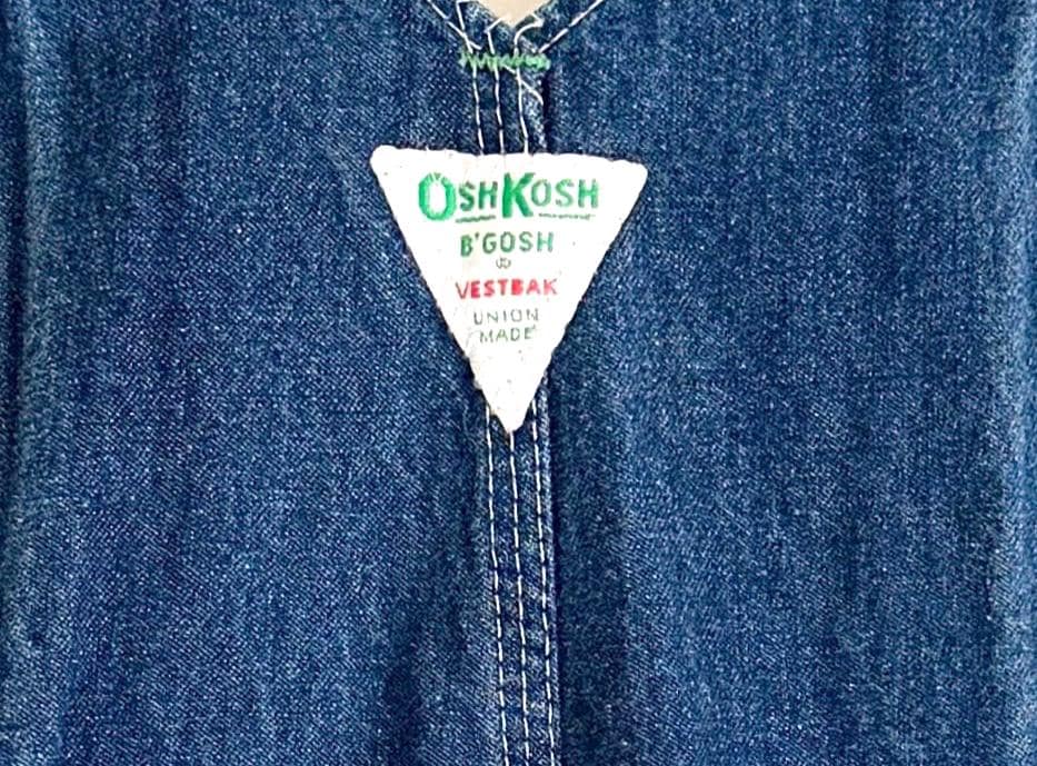 Vintage Oshkosh Denim Overalls Faded Railroad Striped Cut Off Shorts Workwear