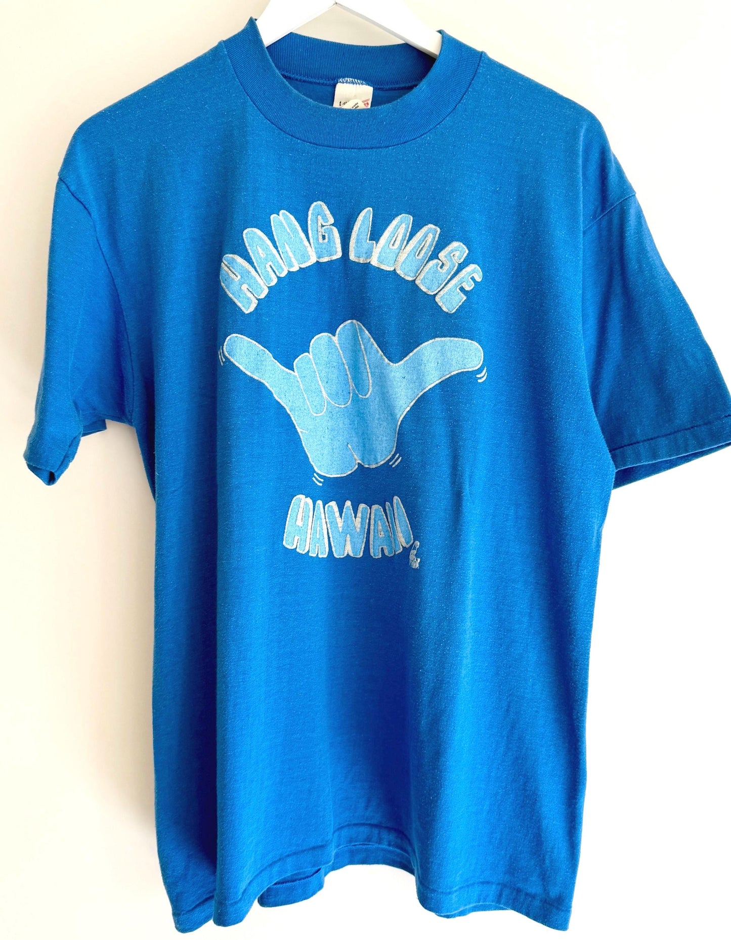 Vintage 70s Hang Loose Hawaii Graphic T-Shirt Tee