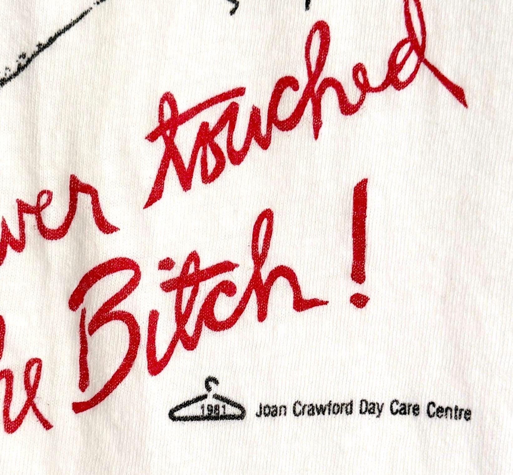 Rare 80s Mommie Dearest Graphic Tshirt 1981 Joan Crawford Movie I Never Touched the Bitch