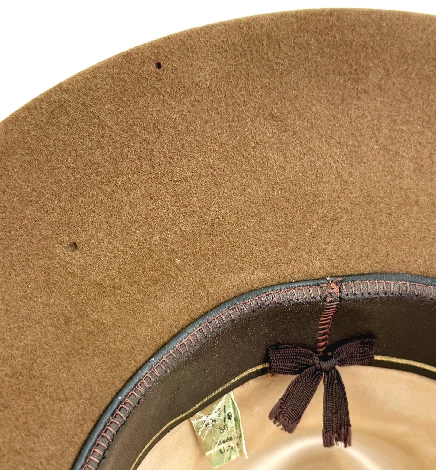 Vintage Banana Republic Travel & Safari Fedora Hat Brown Fur Felt Made in USA