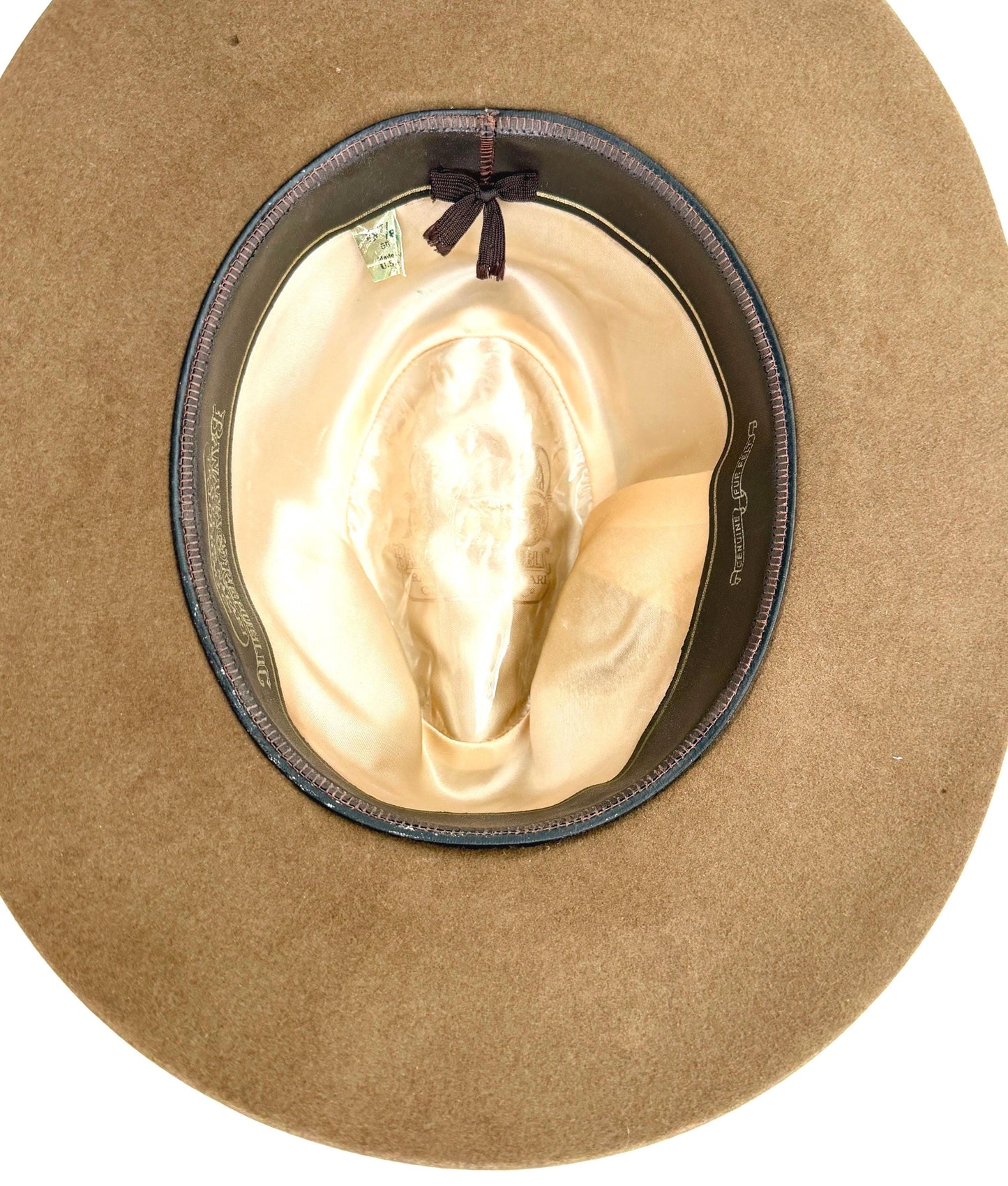 Vintage Banana Republic Travel & Safari Fedora Hat Brown Fur Felt Made in USA
